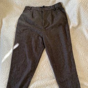 Zara Women Winter Wool-Like Cuffed Trousers